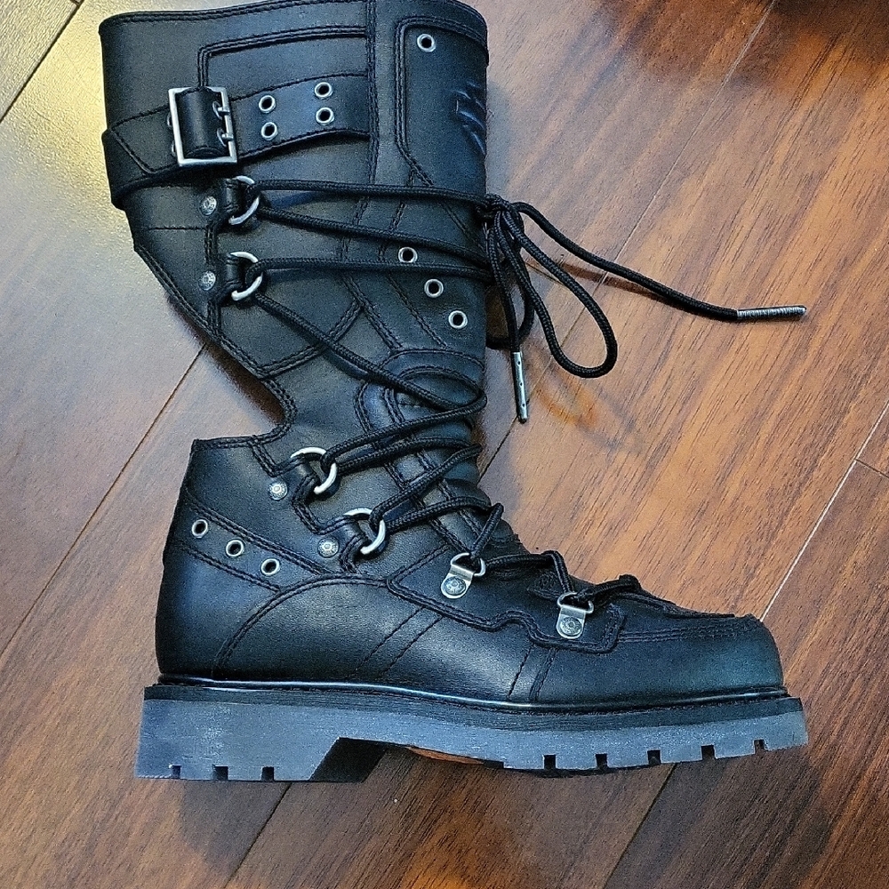 RARE!!Harley-Davidson Women's Riding Boots Size 6 Motocross - Picture 2 of 6